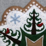 Winter Trees with Birds Appliqué Detail 2