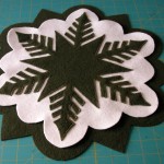The green snowflake entirely appliqued!