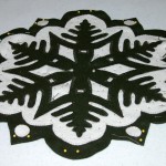Close up of Mary's Snowflake #1 - all ready for final edge stitching.