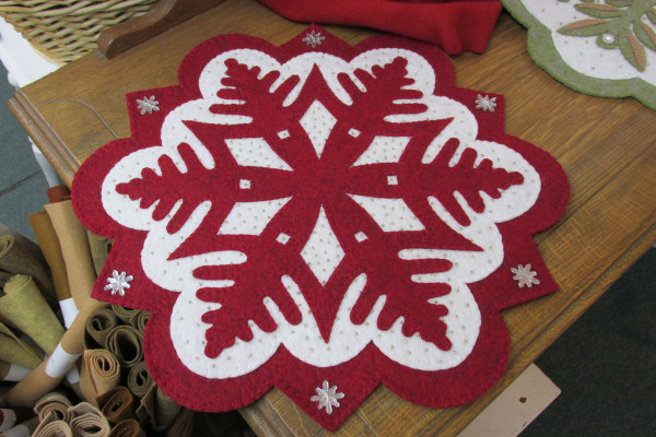 Snowflake #1 topper beautifully done in red!