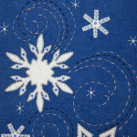 It's Snow Wonder - upper part close up of snowflakes and stitching