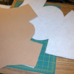 2 colors of wool felt and heavy, stiff interfacing